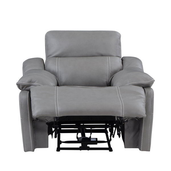 Ebern Designs Aryaz Leather Recliner Wayfair